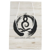 ヨガインストラクター瞑想ポーズヒーラー禅シンボル ミディアムペーパーバッグ