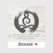 ヨガインストラクター瞑想ポーズヒーラー禅引用文 シール (シート)