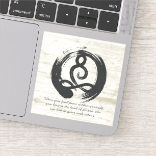 ヨガインストラクター瞑想ポーズヒーラー禅引用文 シール
