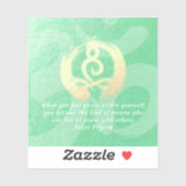 ヨガインストラクター瞑想ポーズヒーラー禅引用文 シール (シート)