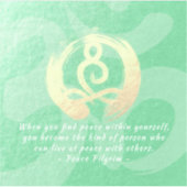 ヨガインストラクター瞑想ポーズヒーラー禅引用文 シール (正面)