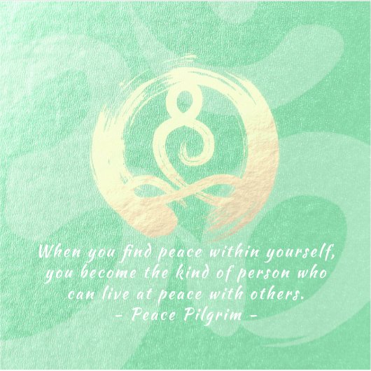 ヨガインストラクター瞑想ポーズヒーラー禅引用文 シール (正面)