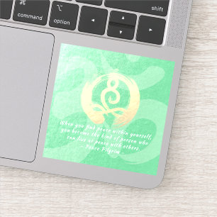 ヨガインストラクター瞑想ポーズヒーラー禅引用文 シール