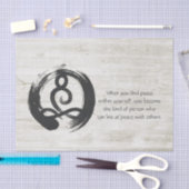 ヨガインストラクター瞑想ポーズヒーラー禅引用文 薄葉紙 (クラフト)