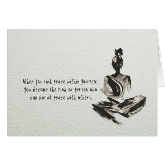 ヨガインストラクター瞑想ポーズブラシストローク引用文 (正面横)