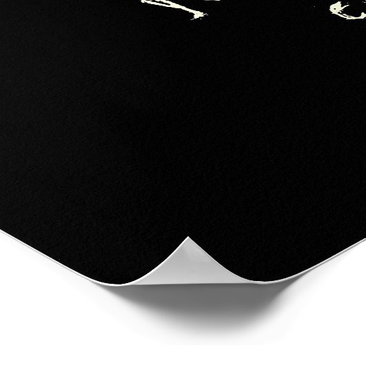 ヨガインストラクター瞑想ポーズブラシストローク引用文 ポスター (角)