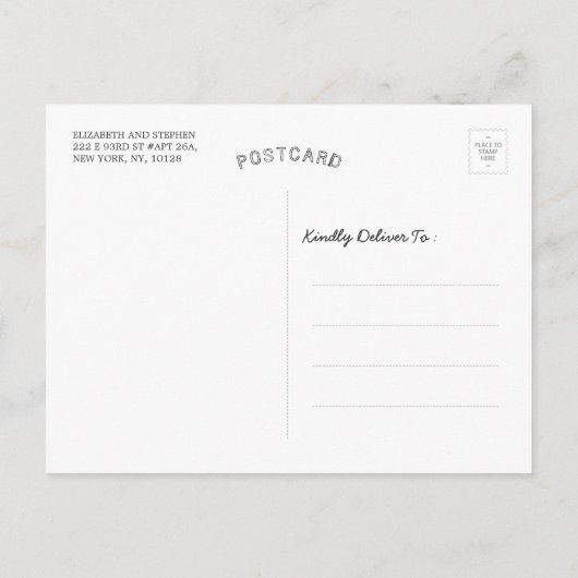 ヨガインストラクター瞑想ポーズブラシストローク引用文 ポストカード (裏面)