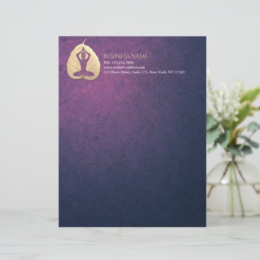 ヨガインストラクター瞑想ポーズボディリーフカットアート レターヘッド (スタンド正面)