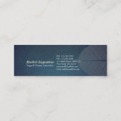 ヨガインストラクター瞑想ポーズボディリーフカット スキニー名刺 (裏面)