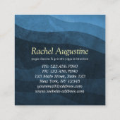 ヨガインストラクター瞑想ポーズボディリーフカット スクエア名刺 (裏面)