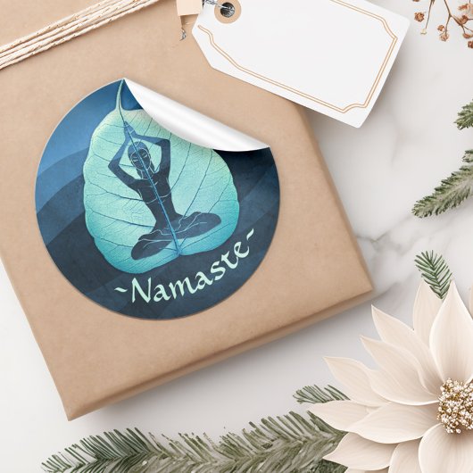 ヨガインストラクター瞑想ポーズボディリーフカット ラウンドシール