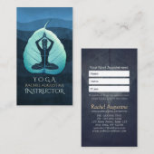 ヨガインストラクター瞑想ポーズボディリーフカット 予約カード (正面/裏面)