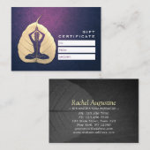 ヨガインストラクター瞑想ポーズボディリーフカット 割引カード (正面/裏面)