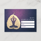 ヨガインストラクター瞑想ポーズボディリーフカット 割引カード (正面)