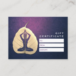 ヨガインストラクター瞑想ポーズボディリーフカット 割引カード