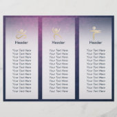 ヨガインストラクター瞑想ポーズボディリーフトリフォールド (裏面)