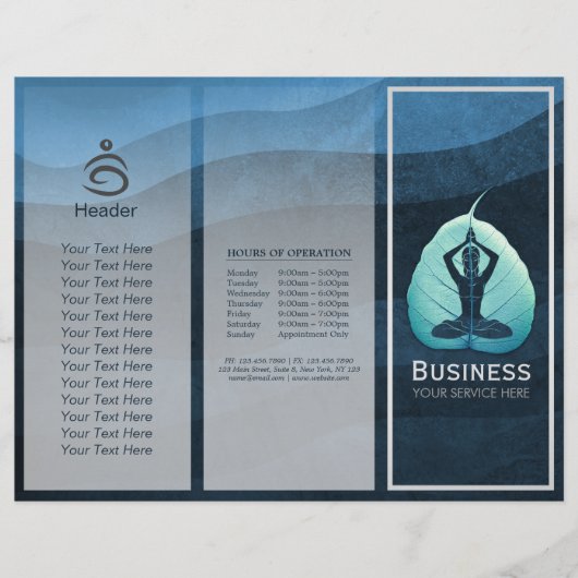 ヨガインストラクター瞑想ポーズボディリーフトリフォールド (正面)