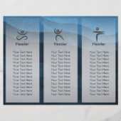 ヨガインストラクター瞑想ポーズボディリーフトリフォールド (裏面)