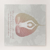 ヨガインストラクター瞑想ポーズボディリーフ引用文 ジグソーパズル (横)