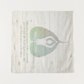 ヨガインストラクター瞑想ポーズボディリーフ引用文 タペストリー (正面(横))