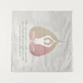 ヨガインストラクター瞑想ポーズボディリーフ引用文 タペストリー (正面(横))