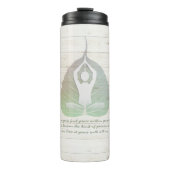 ヨガインストラクター瞑想ポーズボディリーフ引用文 タンブラー (正面)