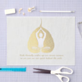 ヨガインストラクター瞑想ポーズボディリーフ引用文 薄葉紙 (クラフト)