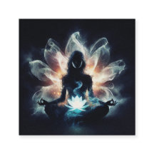 ヨガインストラクター瞑想ポーズミ白熱［赤熱］光を放つストロータス