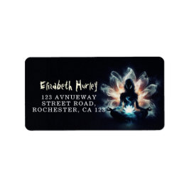 ヨガインストラクター瞑想ポーズミ白熱［赤熱］光を放つストロータス ラベル