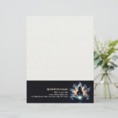 ヨガインストラクター瞑想ポーズミ白熱［赤熱］光を放つストロータス レターヘッド (スタンド正面)