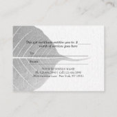 ヨガインストラクター瞑想ポーズミ白熱［赤熱］光を放つストロータス 割引カード (裏面)