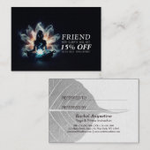 ヨガインストラクター瞑想ポーズミ白熱［赤熱］光を放つストロータス 紹介カード (正面/裏面)