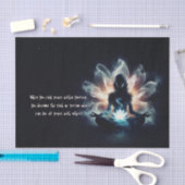 ヨガインストラクター瞑想ポーズミ白熱［赤熱］光を放つストロータス 薄葉紙 (クラフト)