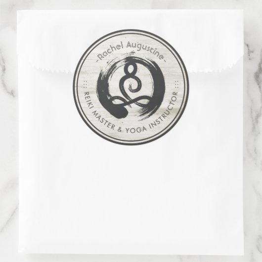 ヨガインストラクター瞑想ポーズライフコーチヒーラー ラウンドシール (バッグ)