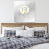 ヨガインストラクター瞑想ポーズ引用文Zen OMサイン キャンバスプリント (インサイチュ (寝室))