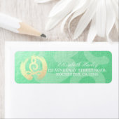 ヨガインストラクター瞑想ポーズ禅OMアドレス ラベル (インサイチュ)