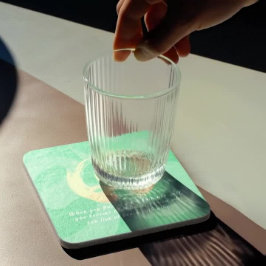 ヨガインストラクター瞑想ポーズ禅OMサイン引用文 コースター