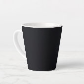 ヨガインストラクター瞑想ポーズ輝く霧蓮華 カフェラテマグ (左アングル)