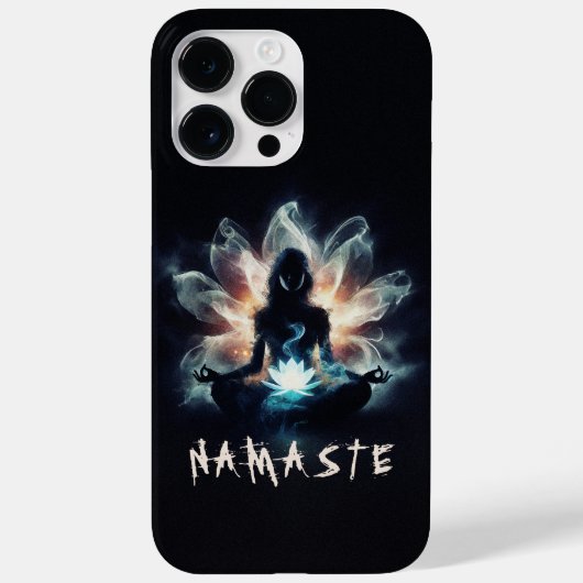 ヨガインストラクター瞑想ポーズ輝く霧蓮華 Case-Mate iPhoneケース (裏面)