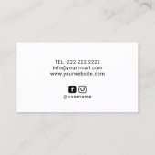 ヨガインストラクター瞑想ロゴミニマリスト 名刺 (裏面)