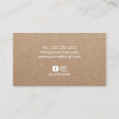 ヨガインストラクター瞑想ロゴ素朴クラフト 名刺 (裏面)