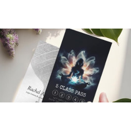 ヨガインストラクター瞑想ロータスポーズ5クラスパス ロイヤリティカード