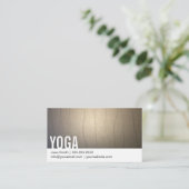 ヨガインストラクター禅バックグラウンドはっきりした文字 名刺 (スタンド正面)