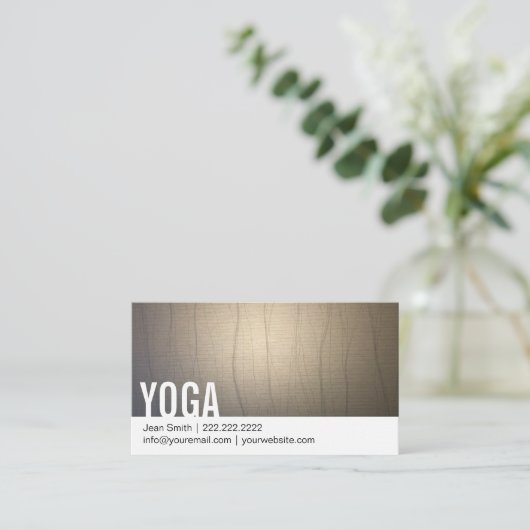 ヨガインストラクター禅バックグラウンドはっきりした文字 名刺 (スタンド正面)