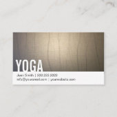 ヨガインストラクター禅バックグラウンドはっきりした文字 名刺 (正面)