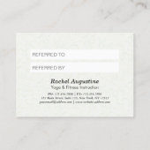 ヨガインストラクター紹介カラフルロータマンダラ 紹介カード (裏面)