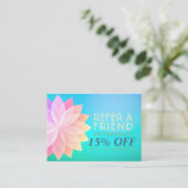 ヨガインストラクター紹介カラフルロータマンダラ 紹介カード (スタンド正面)