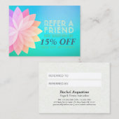 ヨガインストラクター紹介カラフルロータマンダラ 紹介カード (正面/裏面)