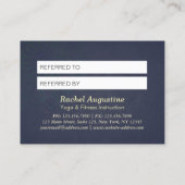 ヨガインストラクター紹介金ゴールド曼荼羅 紹介カード (裏面)