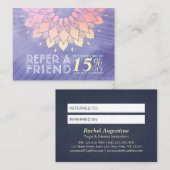 ヨガインストラクター紹介金ゴールド曼荼羅 紹介カード (正面/裏面)